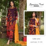 Charizma Signature Prints 2024-25 Unstitched Printed Linen with Jacquard Shawl Collection (1)