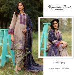 Charizma Signature Prints 2024-25 Unstitched Printed Linen with Jacquard Shawl Collection (5)