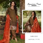 Charizma Signature Prints 2024-25 Unstitched Printed Linen with Jacquard Shawl Collection (9)