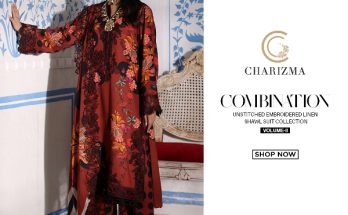 Combination Unstitched Embroidered Linen Shawl Suit Collection By Charizma (1)