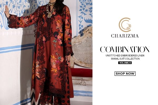 Combination Unstitched Embroidered Linen Shawl Suit Collection By Charizma (1)