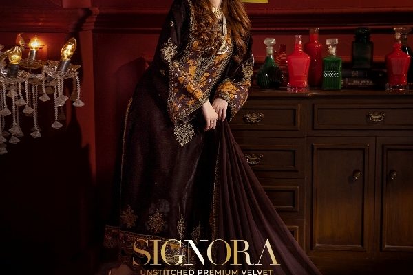 Signora Unstitched Premium Velvet Dresses Collection 2024-25 By Charizma (7)